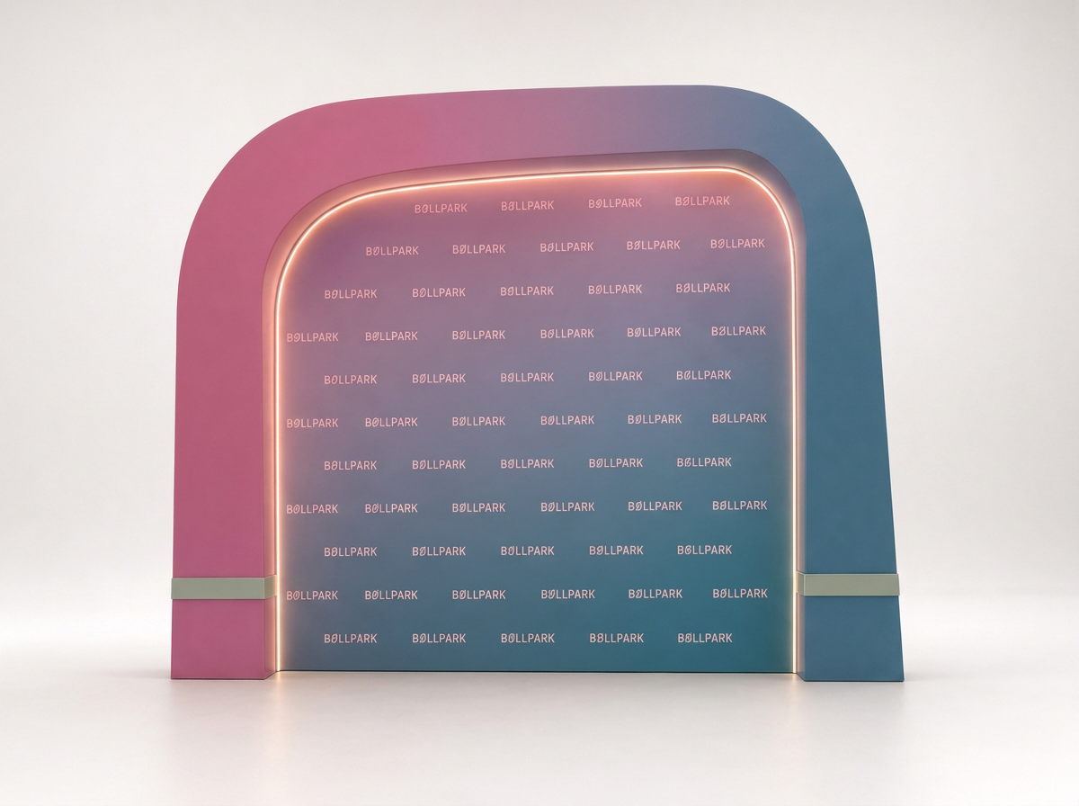 Curved arch entrance wall render